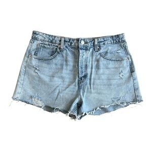Wild Fable NWOT Women’s Distress   Button Fly Cut Off Jean Shorts Size 12